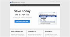 Desktop Screenshot of patientsavingsalliance.com